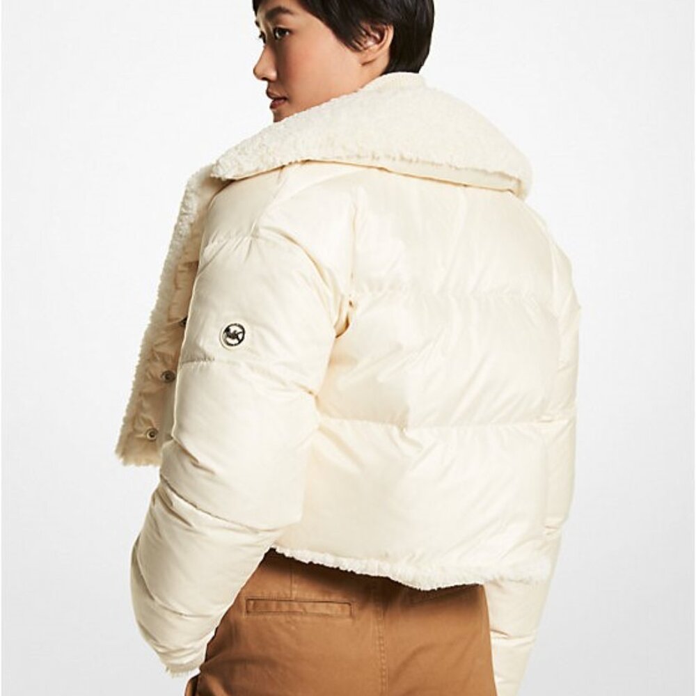 Michael Kors Quilted Ciré and Faux Shearling Reversible JacketCondition: NWT
